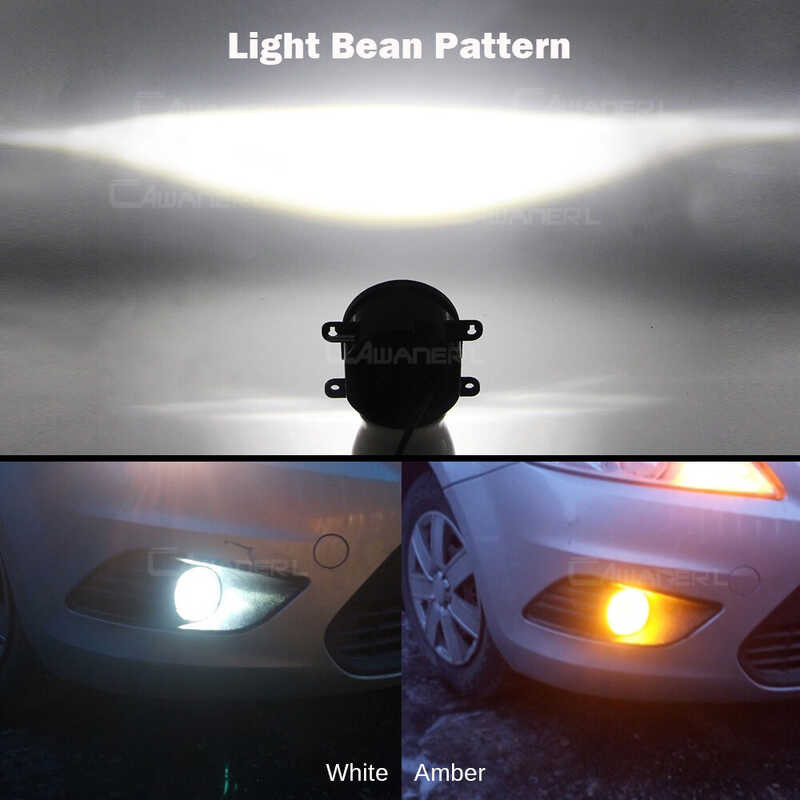1/2Pcs 4 Inch 30W 12V 24V Dual Color White&Yellow 6000K/3000K CREE Lamp LED Fog Headlight DRL Acces