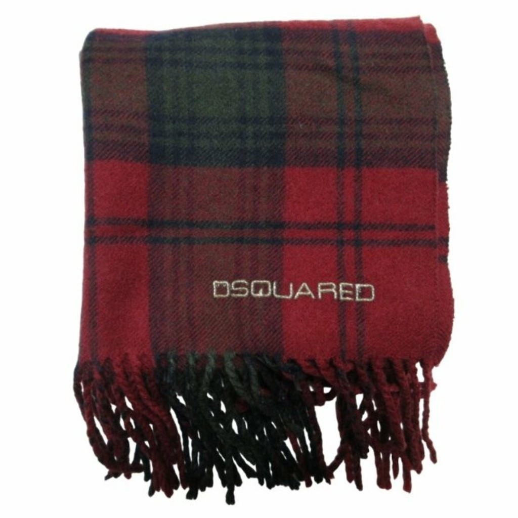 Dsquared DSQUARED2 muffler stole red green navy Direct from Japan Secondhand