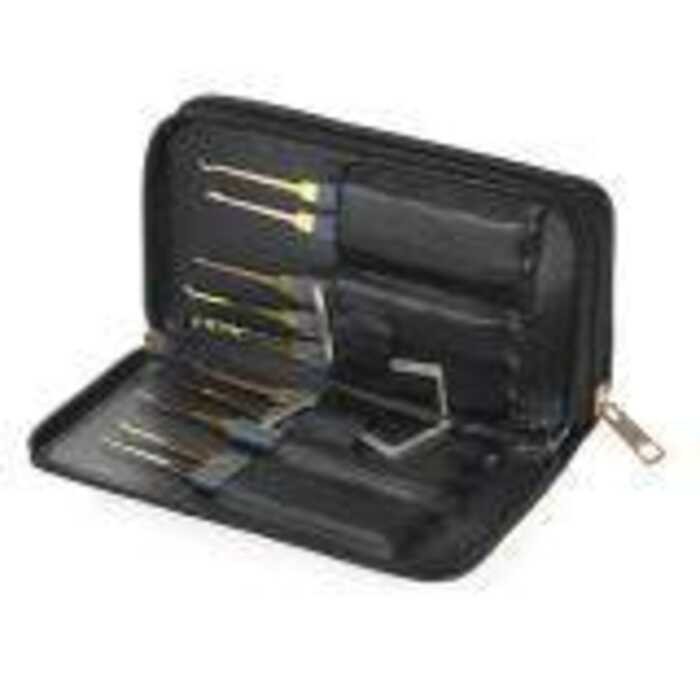 ❤ 24Pcs Professional Unlocking Lock Picking Tools Set Practice Lockset Kit With Leather Case F