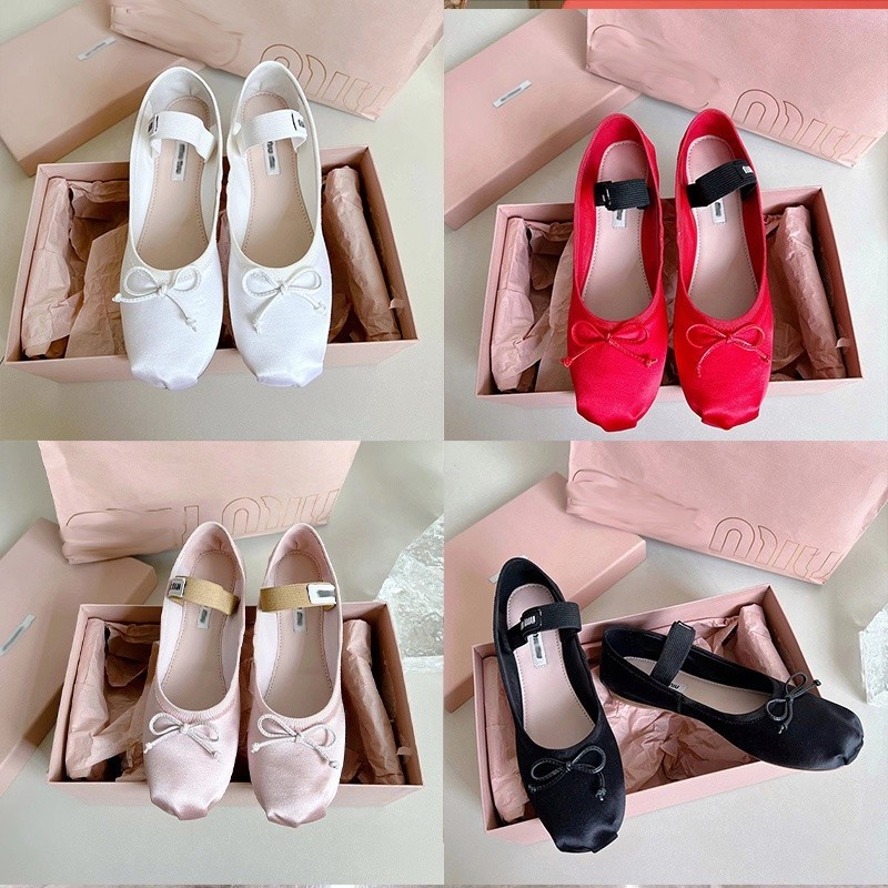 Miumiu 2022FW รองเท้าบัลเล่ต์