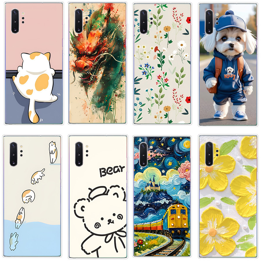 เคสสําหรับ Samsung galaxy note 10 plus Soft Case TPU Print Phone Cover