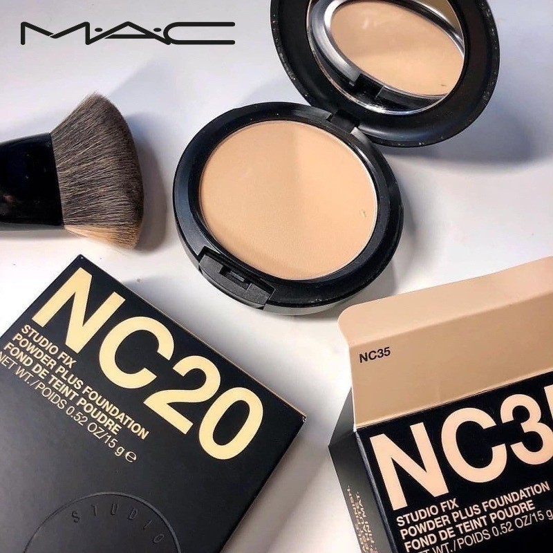 ,,ขนาดปกติ MAC Studio Fix Powder Plus Foundation NC20/NC25