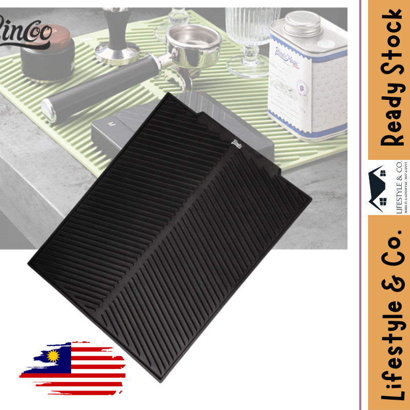 Bincoo 45x35cm Cafe Rubber Bar Mat – แผ่นกันลื่นซิลิโคนอ่อนนุ่ม