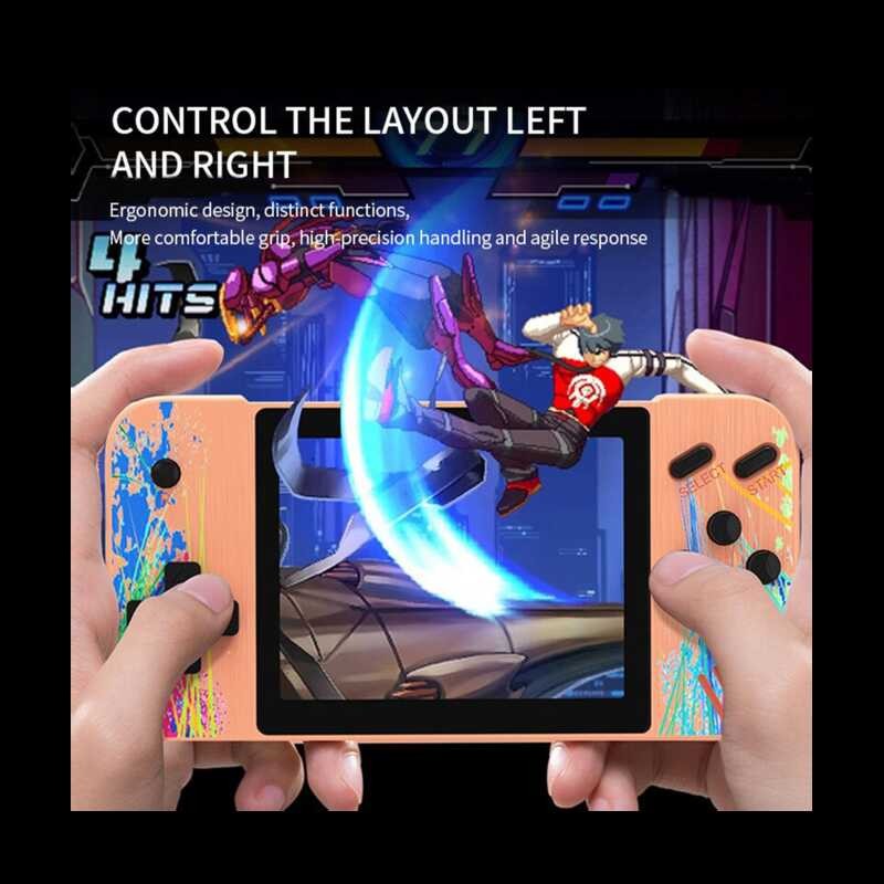 G3 々 Portable Retro Arcade Gamepad 800 Classic Games 3.5Inch Screen Handheld Game Console Two-Pe