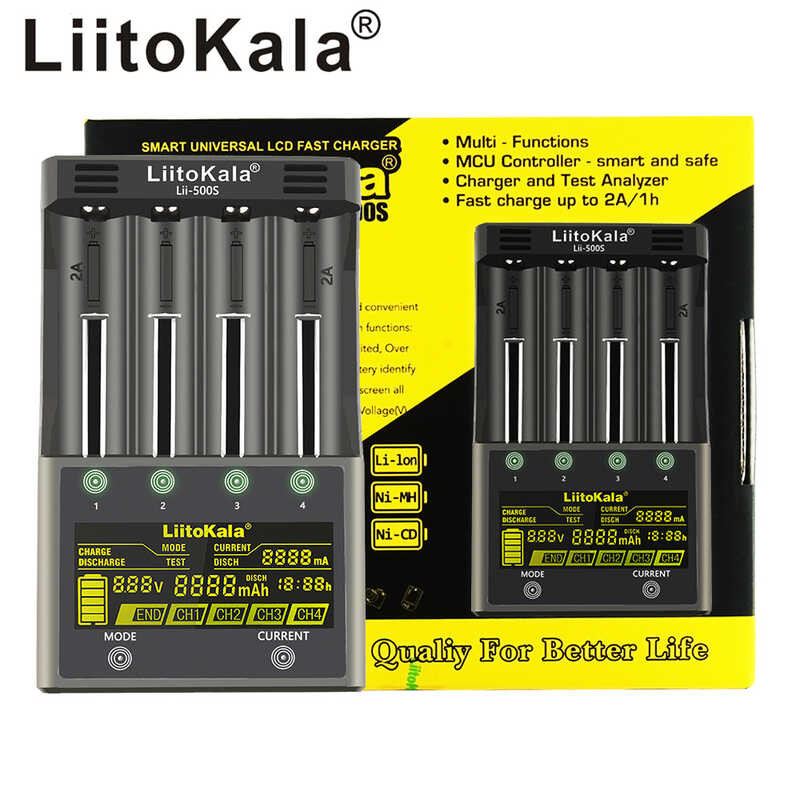 Liitokala 219 Lii-600 Lii-500 Lii-500S จอแสดงผล LCD 3.7V 1.2V 18650 26650 21700 เคร