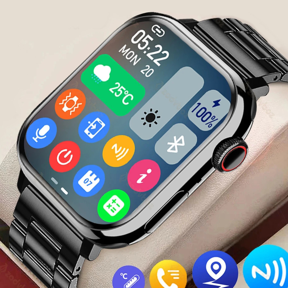 สมาร์ทวอช IW9 นาฬิกาข้อมือสมาร์ทวอทช์ หน้าจอ HD 2.05 นิ้ว ชาร์จไร้สาย กันน้ํา IP68 สําหรับผู้ชาย ผู