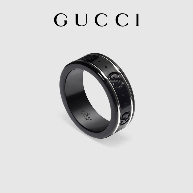 [1 กล่อง 1 ถุงของขวัญ] GUCCI GUCCI Icon Series รุ่นแคบผู้หญิงแหวนผู้ชายแหวนคู่