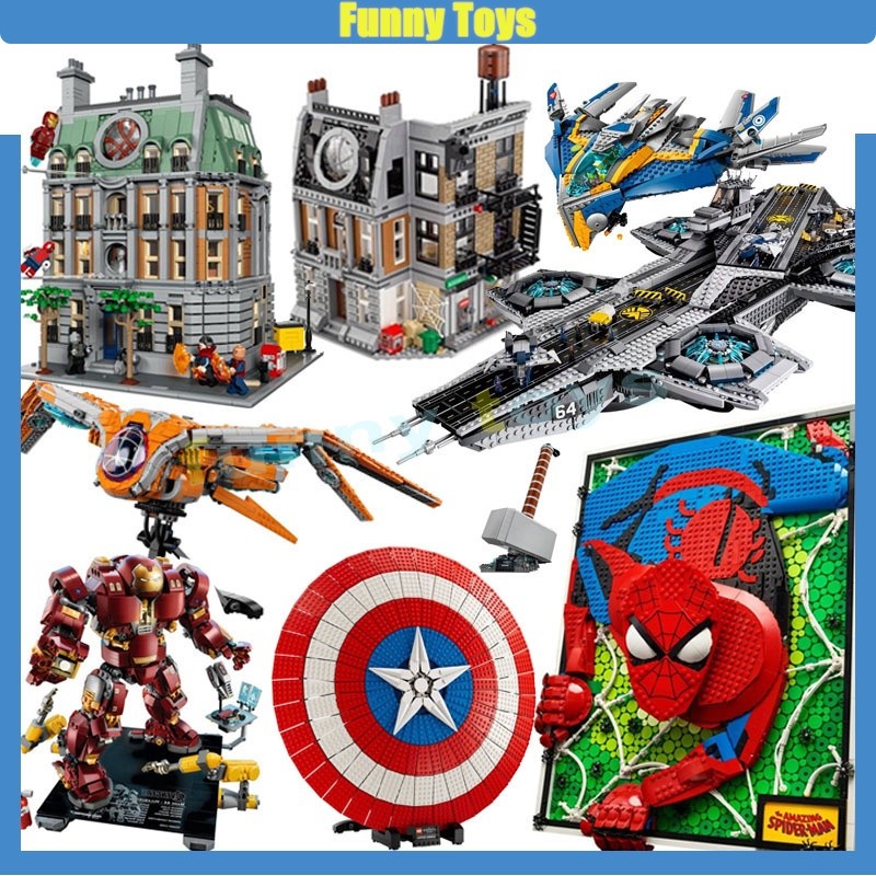 บล็อคตัวต่อ Marvel series 31209 76021 76042 76105 76108 76193 76209 76218 76262 ของเล่นเสริมการเรีย