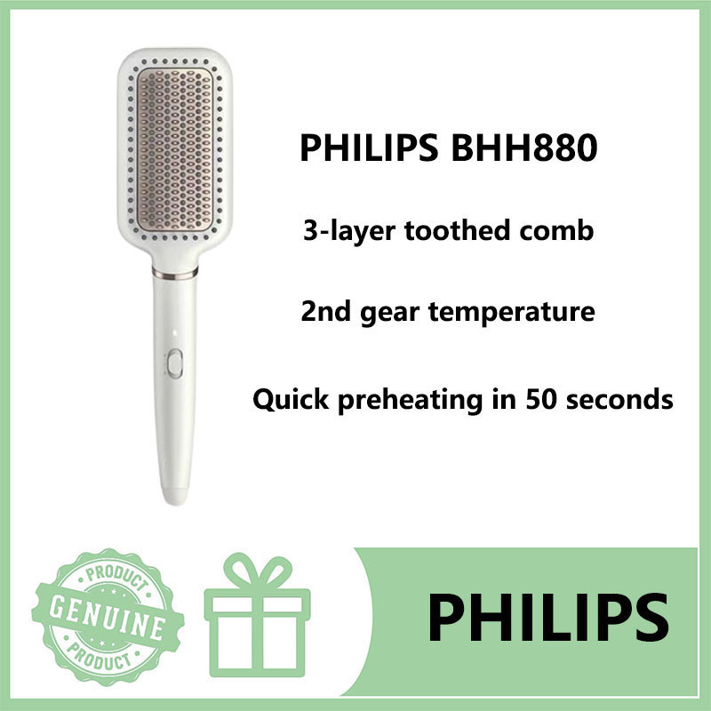 Philips StyleCare Essential BHH880 เครื่องหนีบผมตรงไร้สาย แบบพกพา พร้อมไฟแสดงสถานะ LED