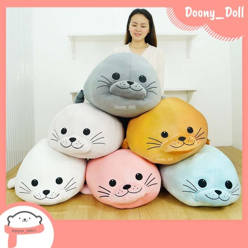 **Doony_Doll มีมอก.** มี6สี ของแท้ ตุ๊กตาแมวน้ำอุ๋งๆ 80Cm 115Cm (วิธีวัดดูในวีดีโอจ้า)