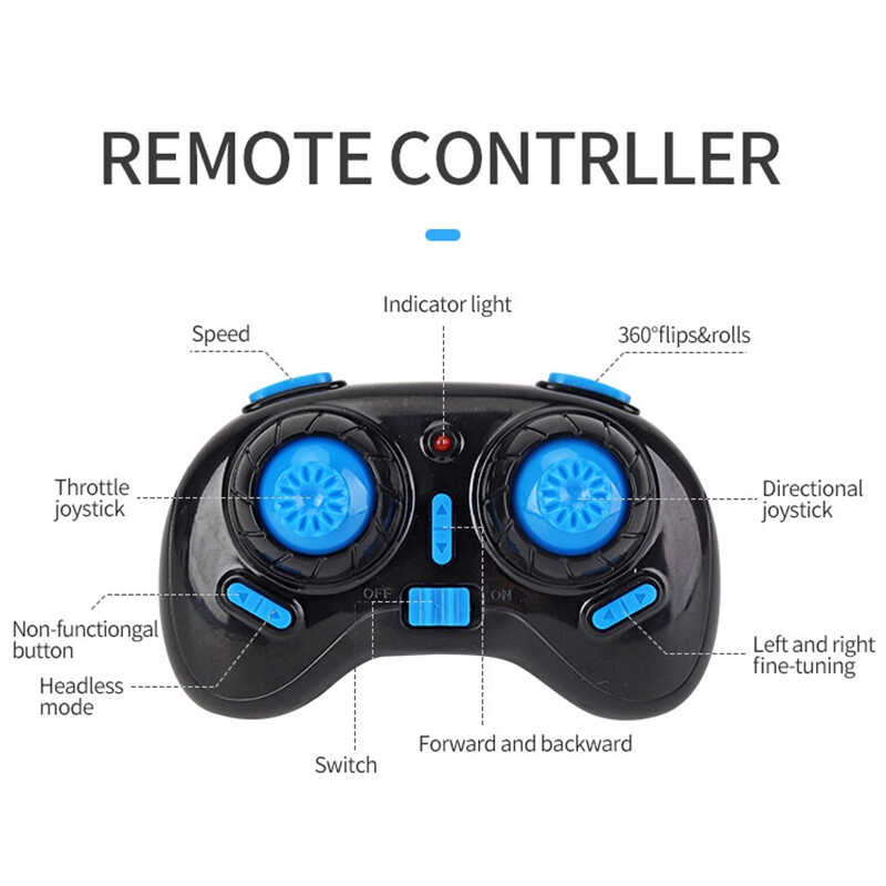 Δ JJRC H36 H36f มินิจมูก 2.4G 4Ch 6 แกนความเร็ว 3D พลิกหัวจมูกโ