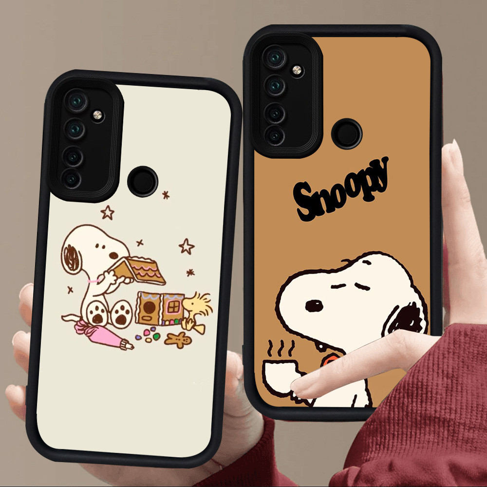 E100 SnoopyปลอกสําหรับซิลิโคนสีดําRealme C17 Narzo 10 5s 6i 5 5i 14 14T 14X 10A 7i C75 C71 C73 9i C2