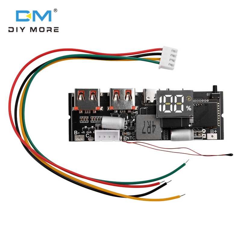 ❤ Diymore แผงวงจรหลักคู่แบบสองทิศทางพาวเวอร์แบงค์65w 100W แผงวงจรหลักของคอมพิวเตอร์แบบ DIY มีพอ