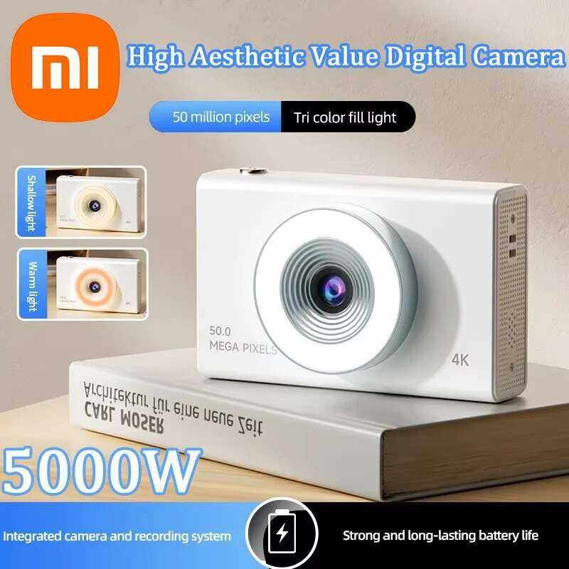 Xiaomi กล้อง Digital 4K ความละเอียดสูง ออโต้โฟกัส พกพาสะดวก สไตล์เรโทร 50 ล้านพิกเซล CCD สำหรับการเด