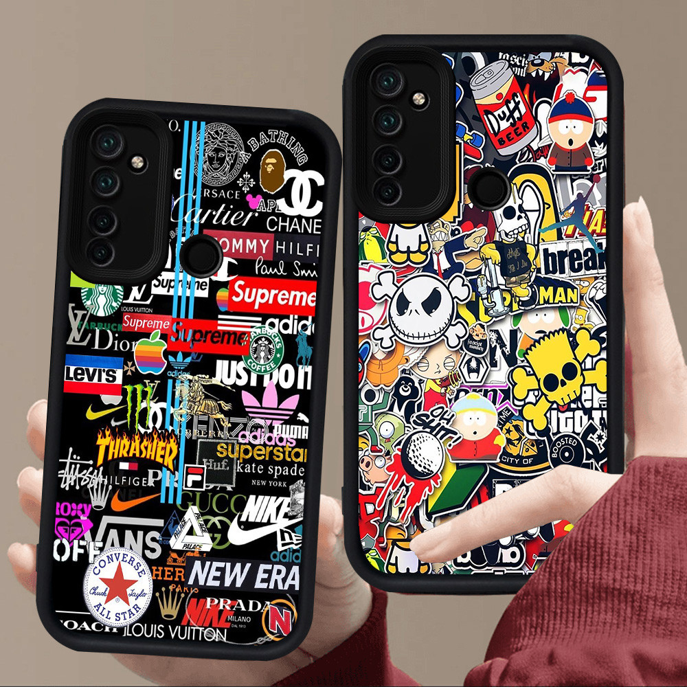 E109 ใหม่ VP สําหรับซิลิโคนสีดํา Realme C17 Narzo 10 5s 6i 5 5i 14 14T 14X 10A 7i C75 C71 C73 9i C2 