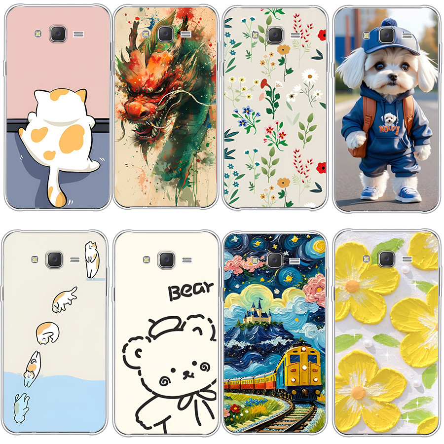 เคสสําหรับ Samsung galaxy j7 2015 j7 core neo Soft Case TPU พิมพ์ฝาครอบโทรศัพท์