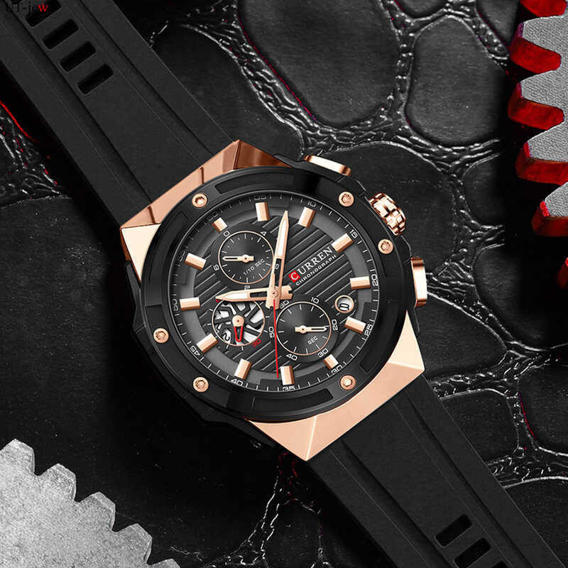 5LA lcl ผู้ชายกีฬานาฬิกาควอตซ์ซิลิโคนสายคล้องคอนาฬิกา