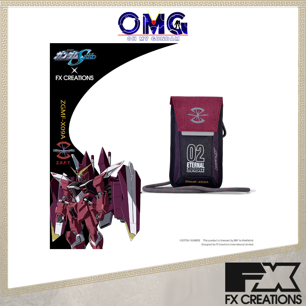 FX Creations ZGMF-X09A Justice Gundam กระเป๋าสะพายข้างแบบพกพา GUS231009-89 Sling Bag Chest Bag Men B