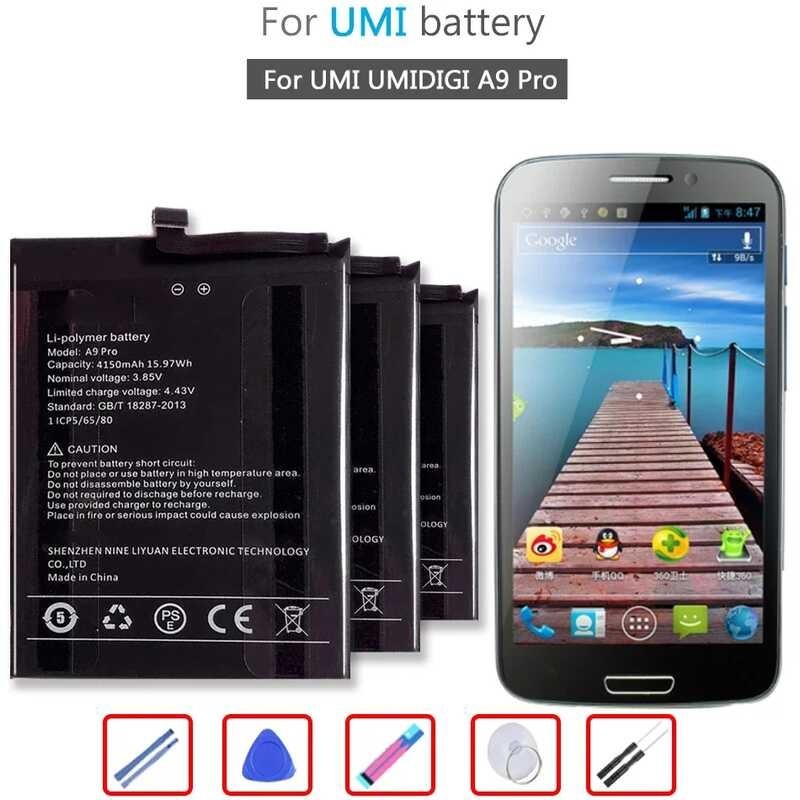 แบตเตอรี่ลิเธียมไอออนโพลิเมอร์ UMI UMIDIGI A9 Pro สำหรับเครื่องมือไม่มีแบตเตอรี่