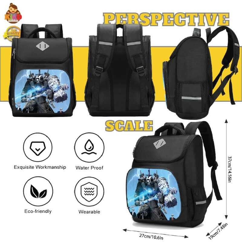 SKIBIDI TOILET สําหรับนักเรียนอนุบาล กระเป๋าเป้ สะพายหลัง