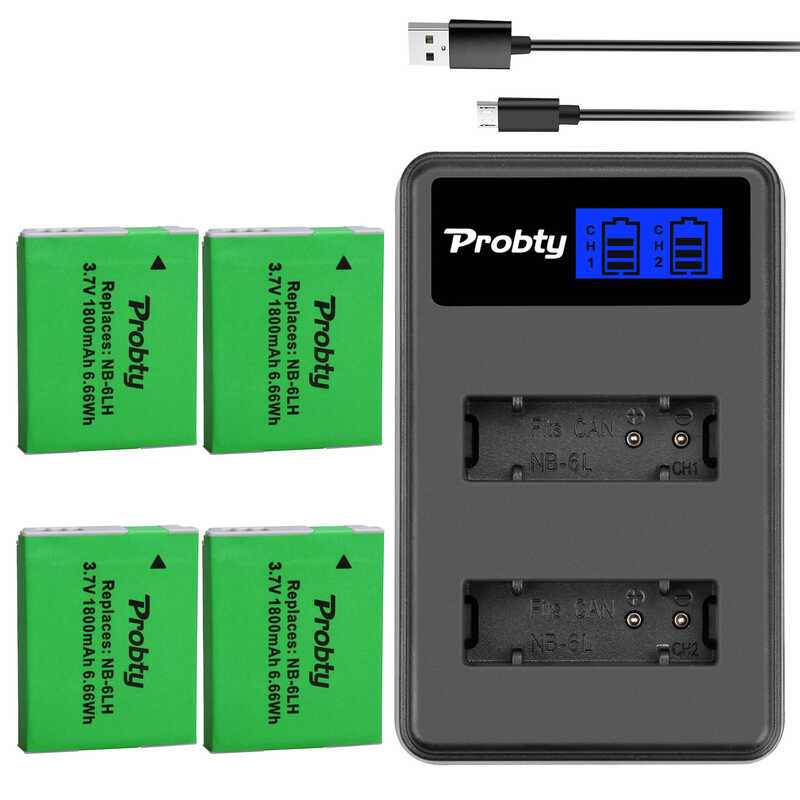 NB-6L 7 6LH Battery + charger for Canon IXUS 85 95 IS SX275 SX280 D10 S90 SX510 Powershot SX520 H