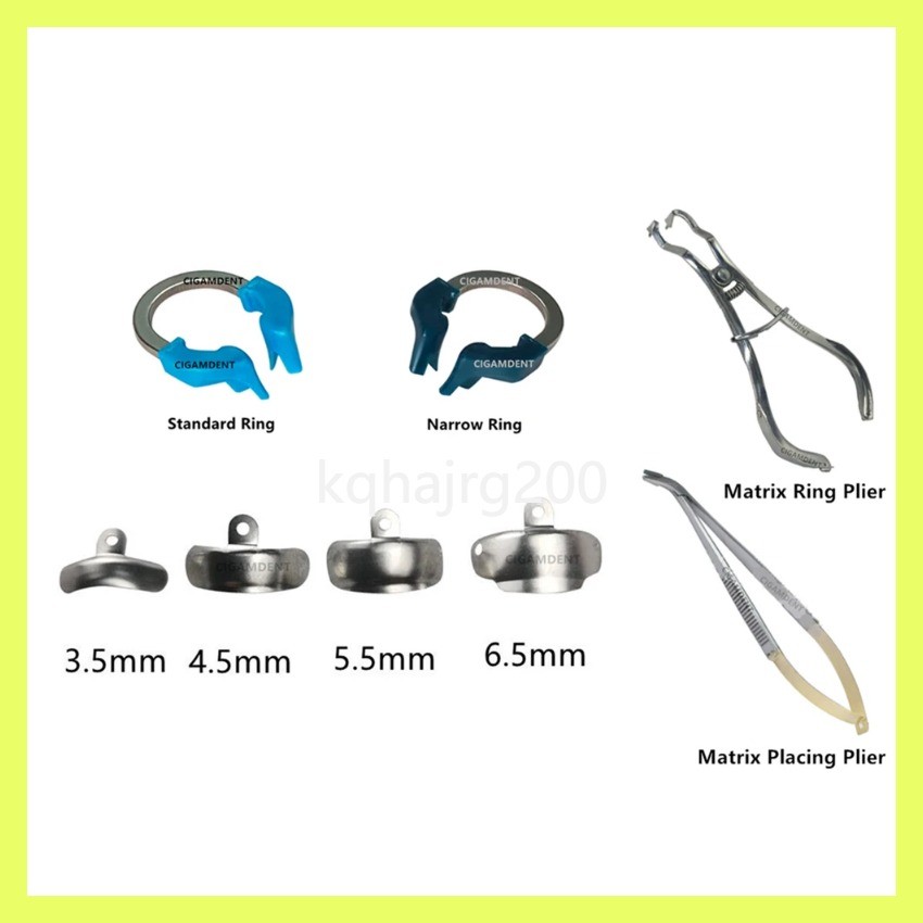 A Dental Instrument Matrix Bands Palodent V3 Style Sectional Contoured Matrices Matrix System Ring