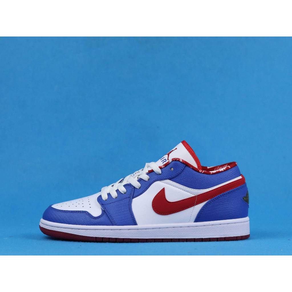 Nike AJ1 สีขาว น้ําเงิน แดง 309192- 161/air Jordan 1 Retro Low Jordan 1st Generation Jordan 1 Low-T