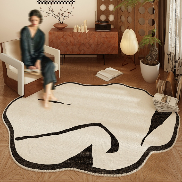 Rugs for Irregular Bedroom Light Living Thicken Carpet Home Plush Lounge Rug Large Area Anti-slip M