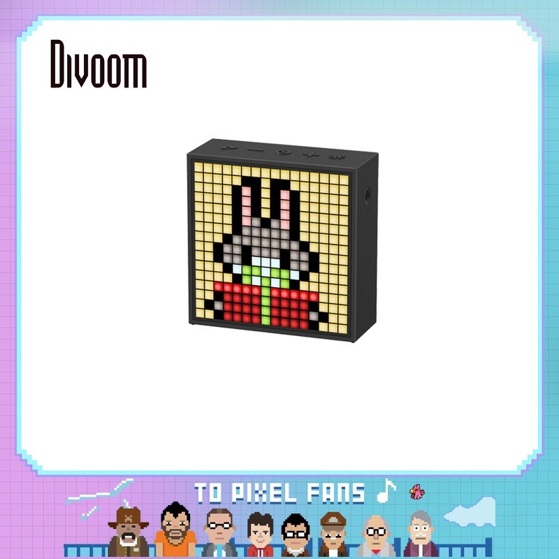 Divoom Timebox Evo ลําโพงพกพาบลูทูธพร้อมนาฬิกาปลุกจอแสดงผล LED ที่ตั้งโปรแกรมได้สําหรับ Pixel Art C