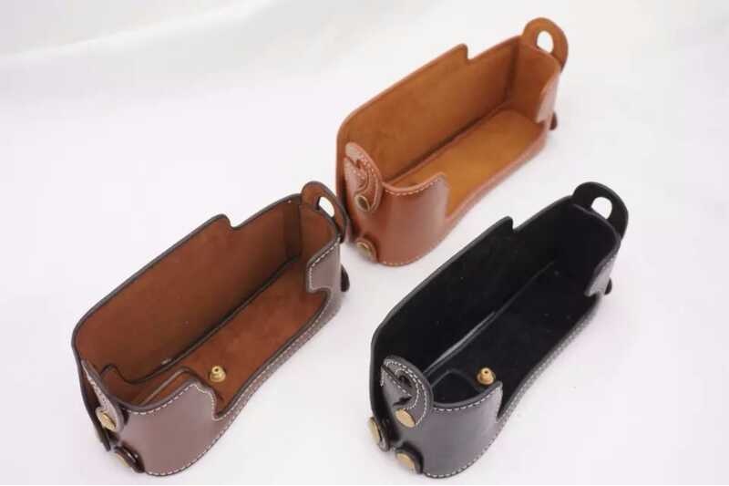 Δ กระเป๋ากล้องหนัง PU คุณภาพสูง Fuji Xe1 Xe2 พร้อมฝาครอบห