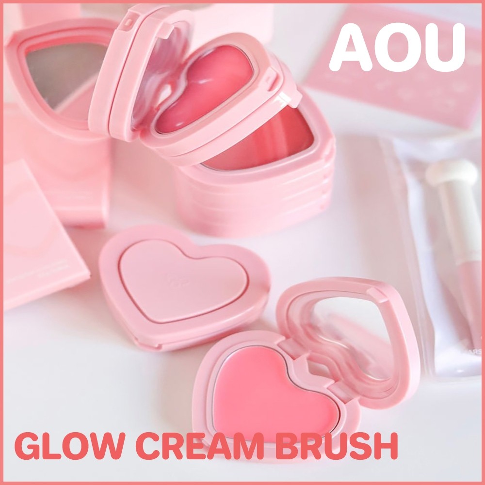 ใหม่ AOU Glowy Cream Blush 8 สี K-Beauty