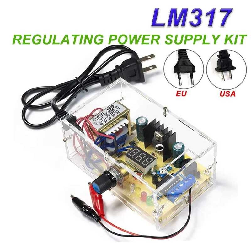 PCB แผงวงจร อิเล็กทรอนิกส์ kis LM317 ปรับแรงดันไฟฟ้าได้ 110V 220V หรือ 1.25V-12V โมดูลจ่ายไฟแบบลดแรง