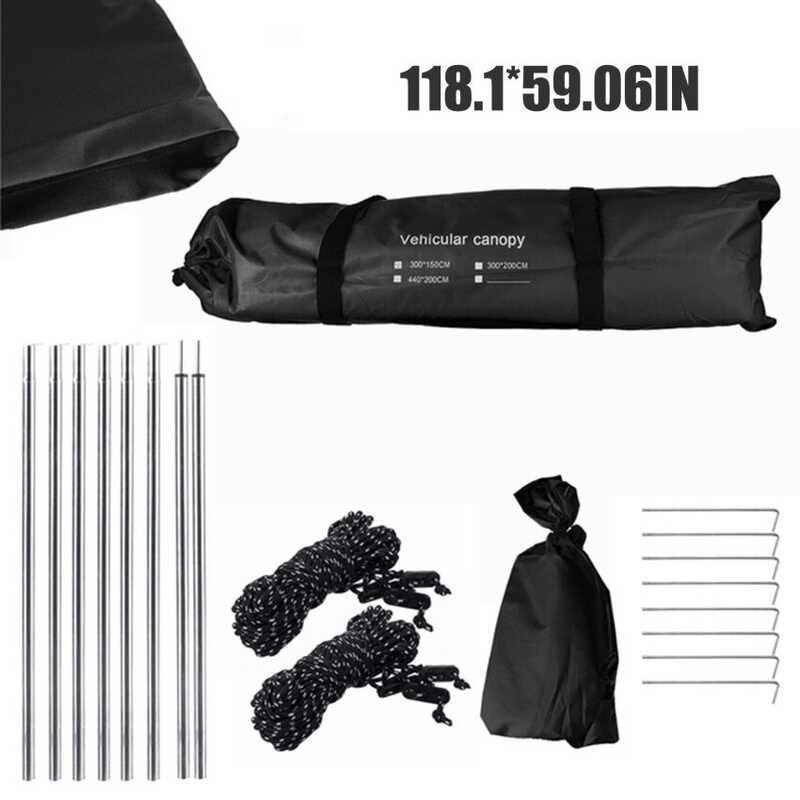 3 Color【High Quality+ In Stock】Car Shelter Shade Side Car Roof Top Awning Waterproof UV Portable