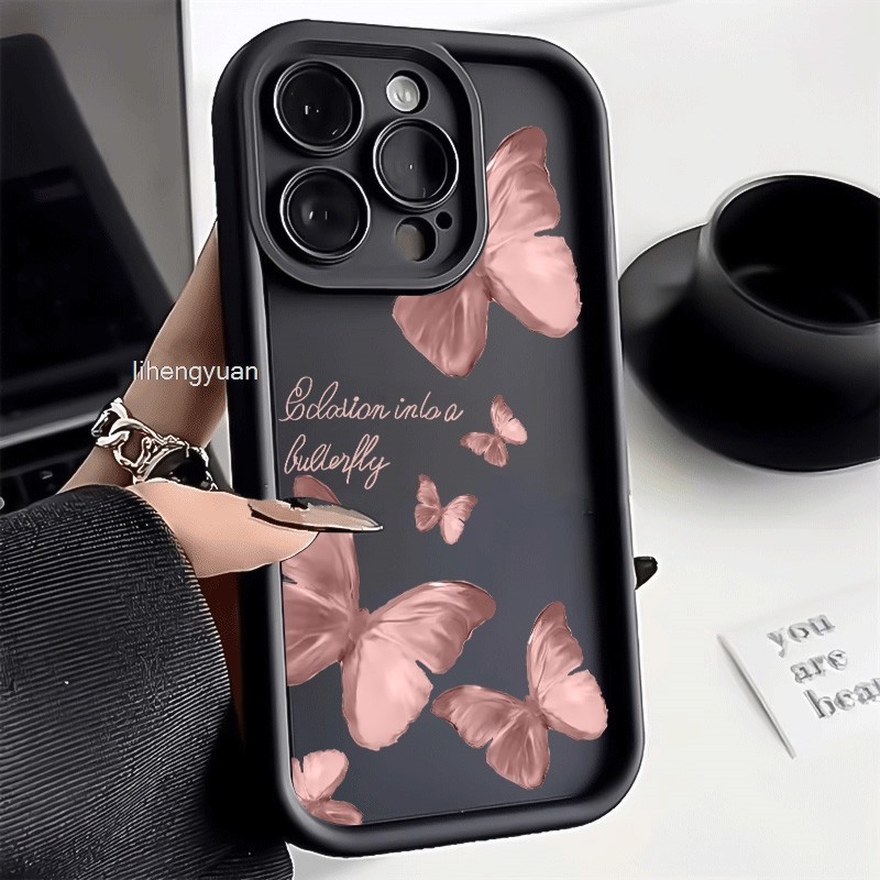 ปลอก Infinix CK6 CK6n CK7n KI5q ins เทรนด์ป้องกันผีเสื้อเทรนด์เปลือกป้องกันการตกแบบนุ่ม