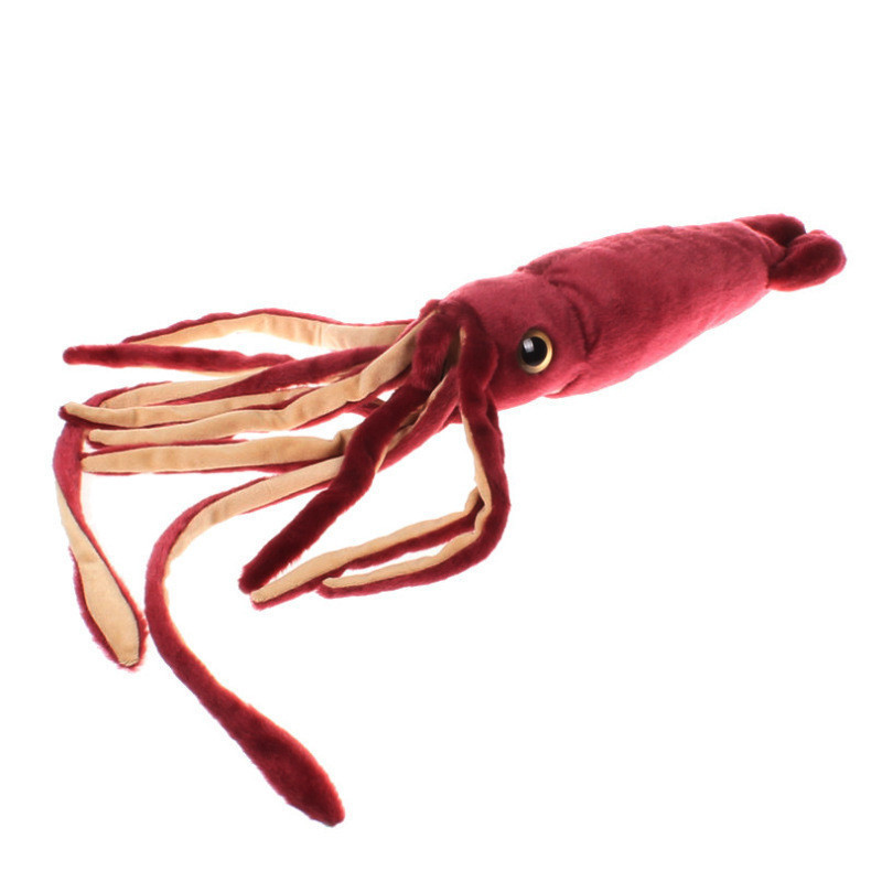 Wine Red Deep Sea Squid Plush Toy Simulation Octopus Octopus Creative Doll Wild Animal