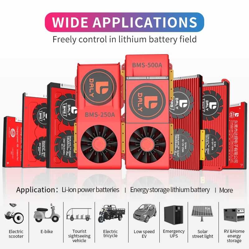 ❤ Daly 48V 16S Lifepo4 20A 30A 40A 50A 60A กันน้ำ BMS พร้อม Balance พอร์ตทั