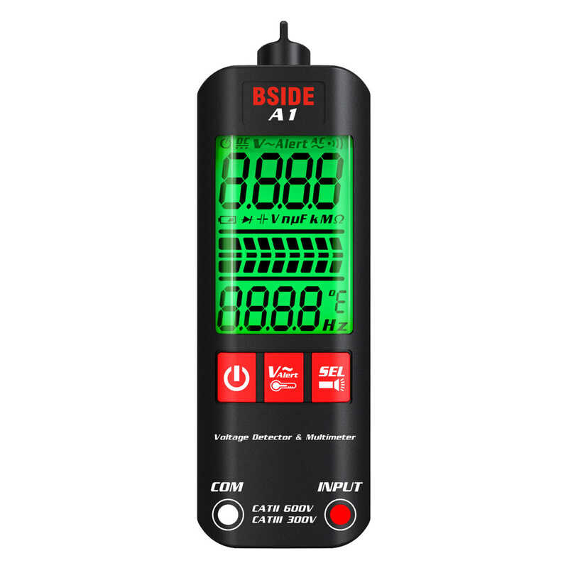 Smart 🍀 Sensor BSIDE A1 Mini Multimeter LCD Digital Tester เครื่องตรวจจับแรง