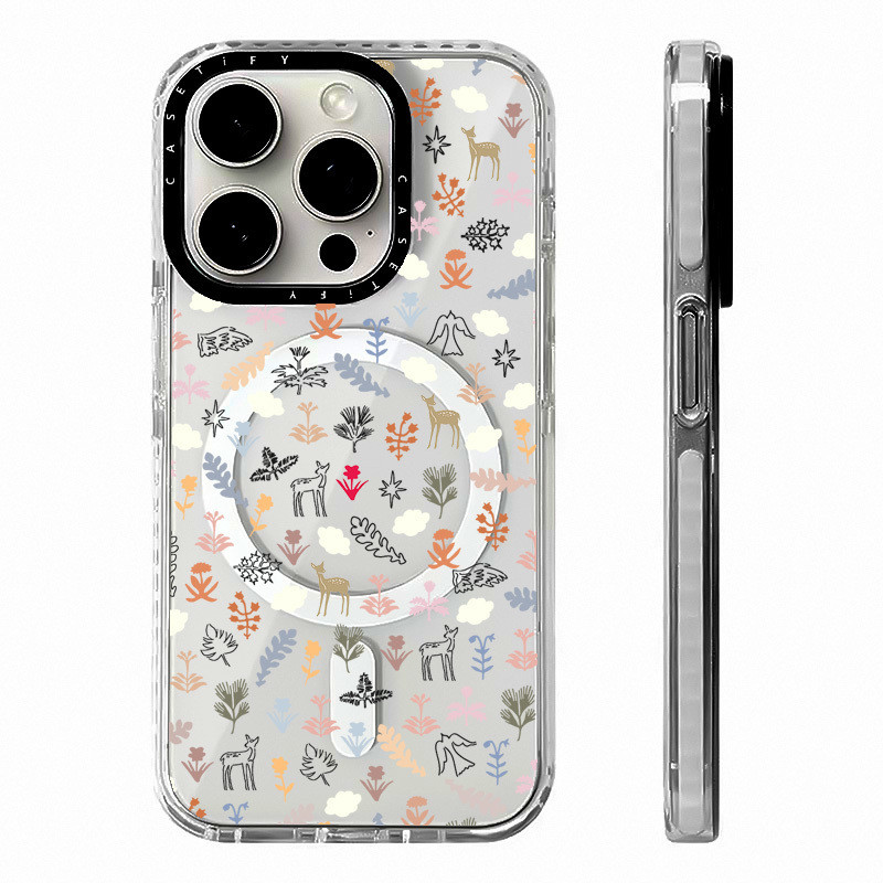 Wishes Among the Clouds ไร้สายชาร์จแม่เหล็กสําหรับ IPhone11 12 13 14 15 16 Pro Max ฝาครอบ 16 PLUS ซิ