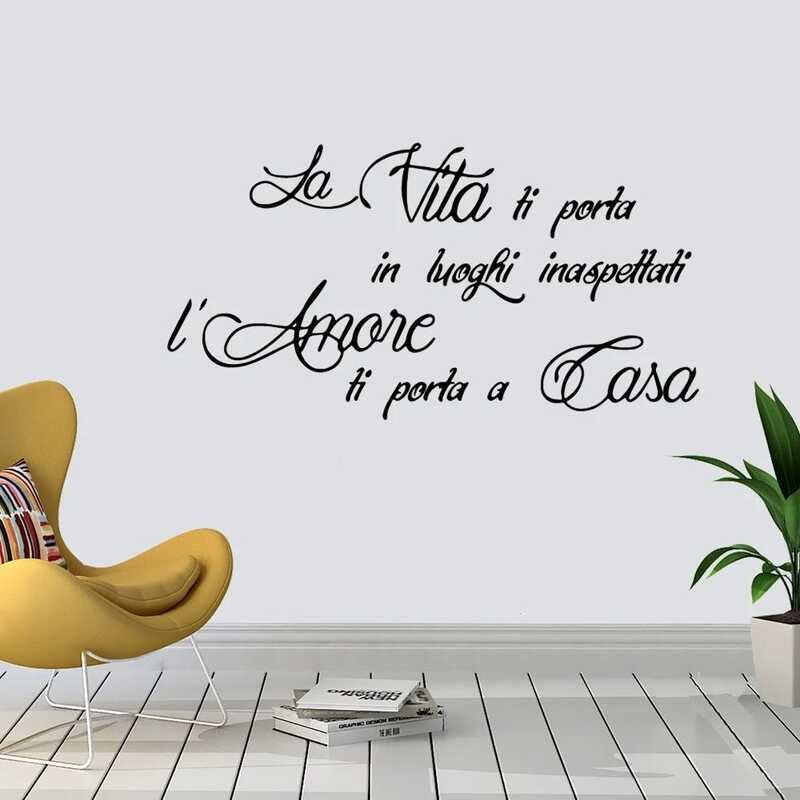 LY Italy Life Quote Vinyl Wall Decal Living Room Italian Life Brings You To Places Unexpected Quote