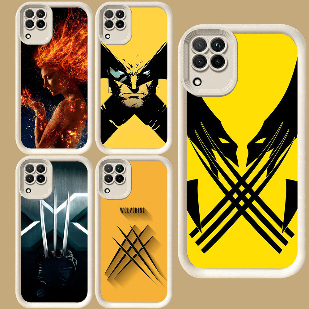 SAMSUNG R105 X-MenปลอกสําหรับSamsung A12 A06 F04 M04 A05 A04 A04E A22 J7 Pro J2 Prime 5Gสีขาว