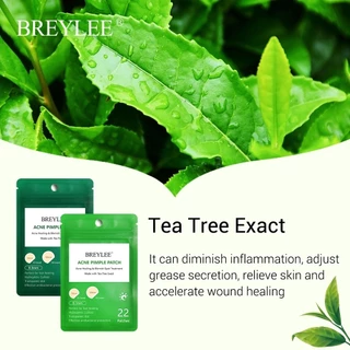 BREYLEE Tea Tree Essence แผ่นแปะสิว Lighten Acne Marks กันน้ํา Moisturizing Mask Patch