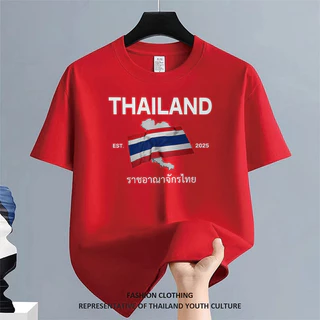 สีขาว-ดำ OVERSIZE ผู้ชาย สตรีทแฟชั่น ลายการ์ตูน คอกลม สีดําแขนสั้น FASHION เสื้อยืดผู้ชาย CASUAL COOL เสื้อยืด วินเทจ