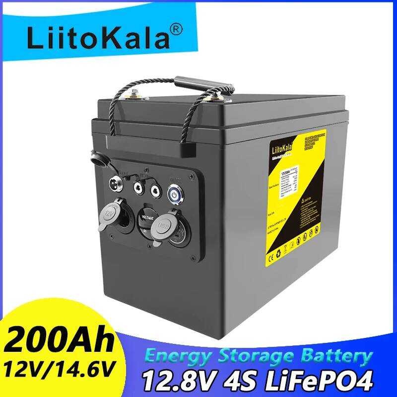 แบตเตอรี่ LiitoKala 12V 12.8V 200Ah 300Ah 40Ah 50Ah 60Ah 100Ah 120Ah 150Ah LiFePO4 สำหรับรถบ้านและรถ