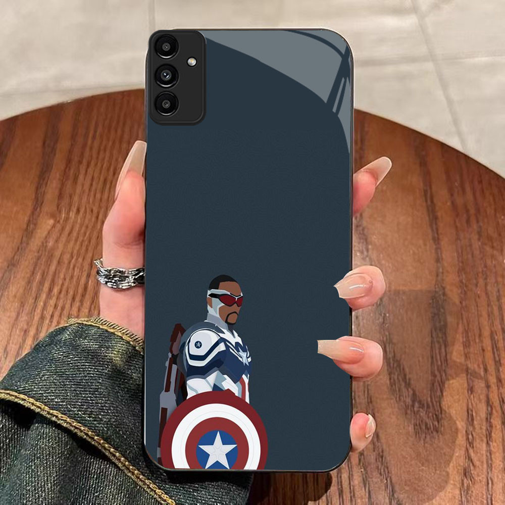 SAMSUNG YZ-85กัปตันอเมริกาปลอกแก้วสําหรับSamsung A14 A25 A15 A55 M15 A54 A24 S21 A04S A05S A35 A34 F