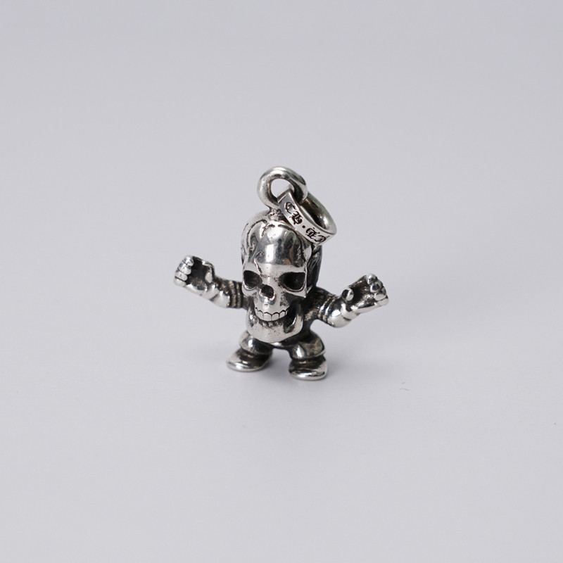 Chrome Hearts Chrome Hearts 925 Sterling Silver FOTI Small Skull Pendant/สร้อยคอ