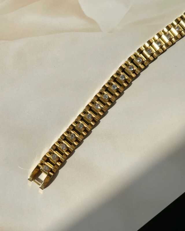 Tarless Uworld สแตนเลสชุบทองถอดสายรัดข้อมือกำไลข้อมือสุภาพสตรีกำไลข