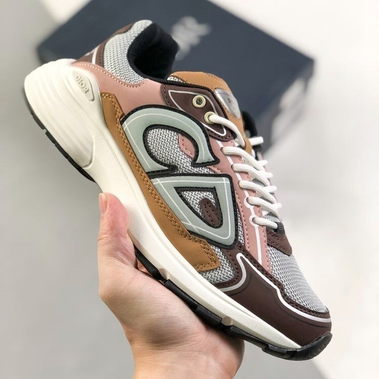 Dior B30 ผ้าตาข่ายหนา Soled ผู้ชายผู้หญิง Casual Low-Top กีฬา Daddy รองเท้า Breathable Light ความยื