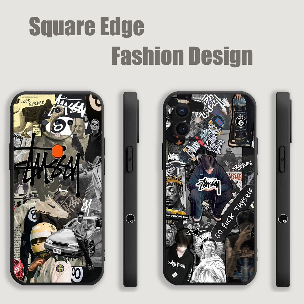 ปลอกสําหรับRedmiหมายเหตุ 12 12S 13 Pro Plus A2 K70 Pro Turbo 4G 5G Stussy 8 Ballโลโก้Artบิลเลียดความ