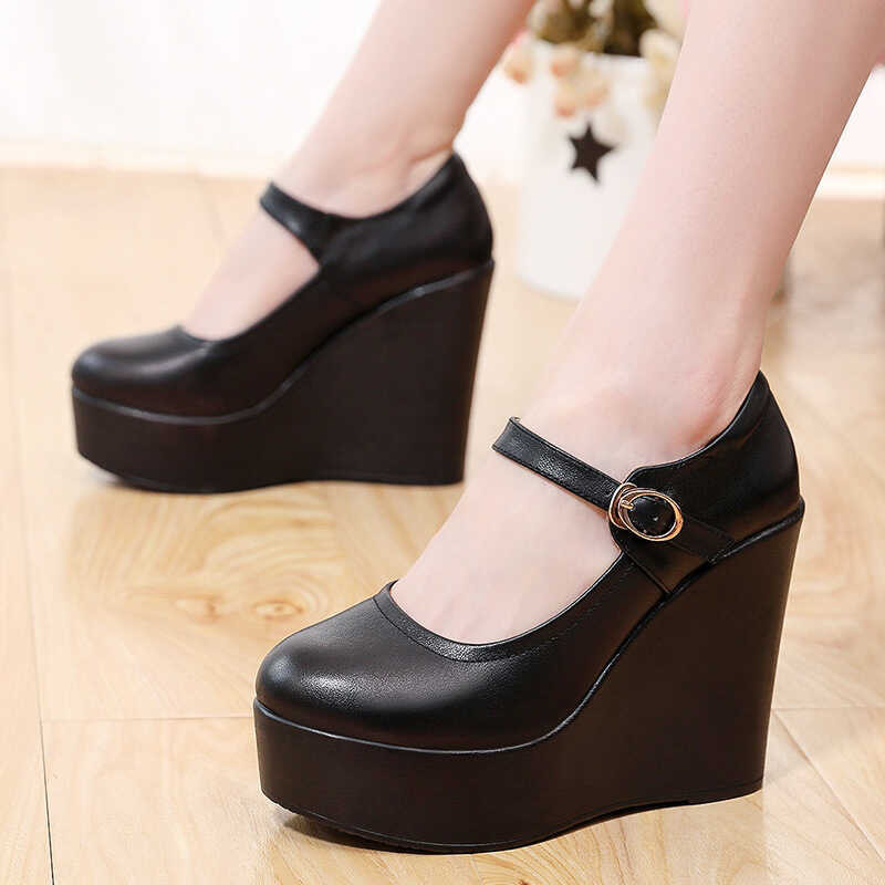 ❤ Small Plus ขาด 33-43 รองเท้าหังแท้แพลตฟอร์มส้เตี้ย Mary Jane