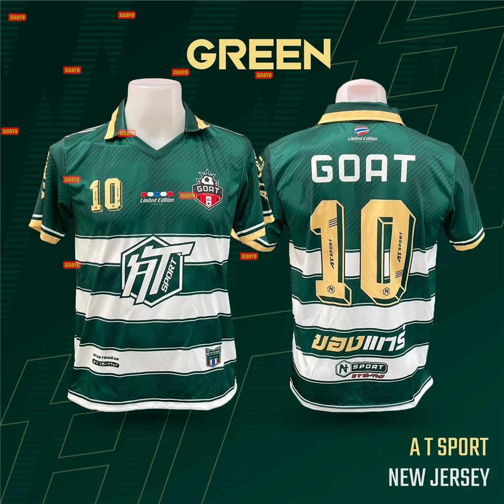 2025 ใหม่ AT Sport พิมพ์ AT Goat V คอ Ultra-fine Fiber Square Sport เสื้อกีฬาสำหรับท่องเที่ยวและทีมฟ